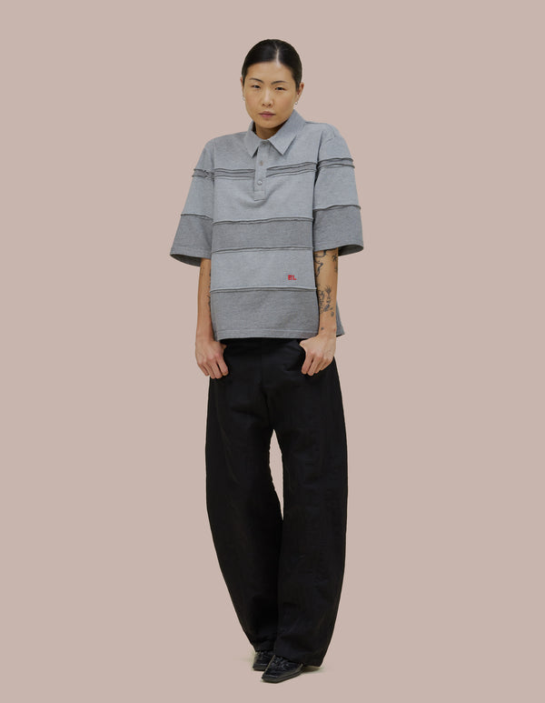 Eckhaus Latta STRIATED POLO Cement