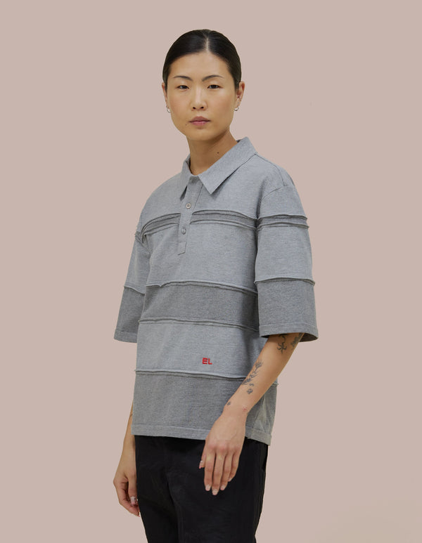 eckhaus latta STRIATED POLO Cement