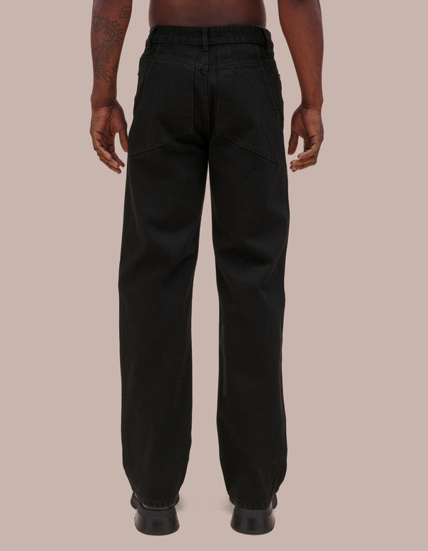 Eckhaus Latta WIDE LEG JEAN Almost Black