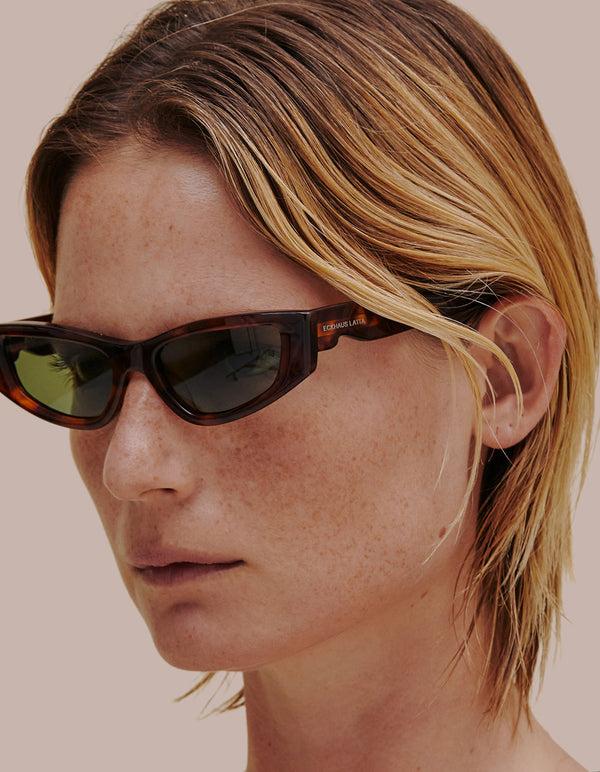 Eckhaus Latta THE TILT Tortoiseshell With Green Lens