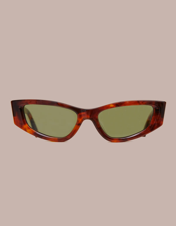eckhaus latta THE TILT Tortoiseshell with green lens