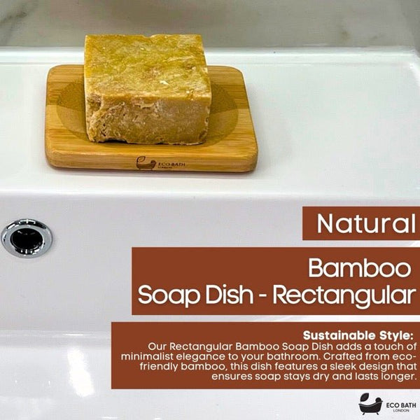 Eco Bath London Eco Bath London Bamboo Rectangle Soap Dish