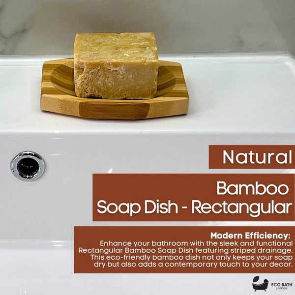 Eco Bath London Eco Bath London Bamboo Stripes Rectangle Soap Dish