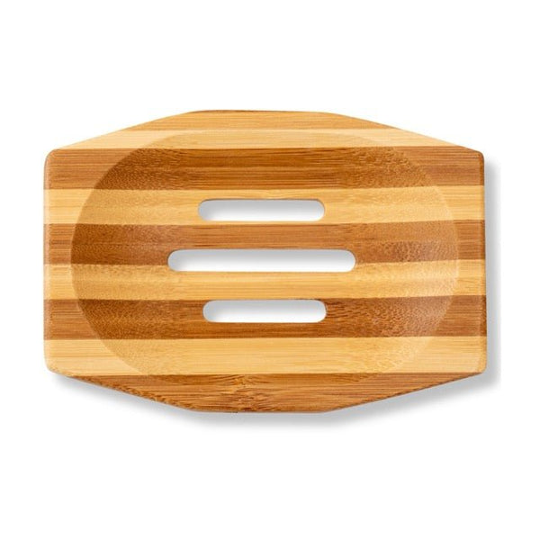 eco bath london Eco Bath London Bamboo Stripes Rectangle Soap Dish