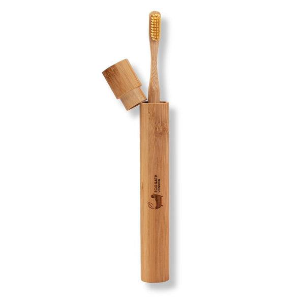eco bath london Eco Bath London Bamboo Toothbrush in Bamboo Tube Travel Case
