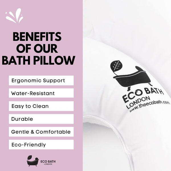 Eco Bath London Eco Bath London Bath Pillow - Waterproof Bathtub Pillow For Head & Neck
