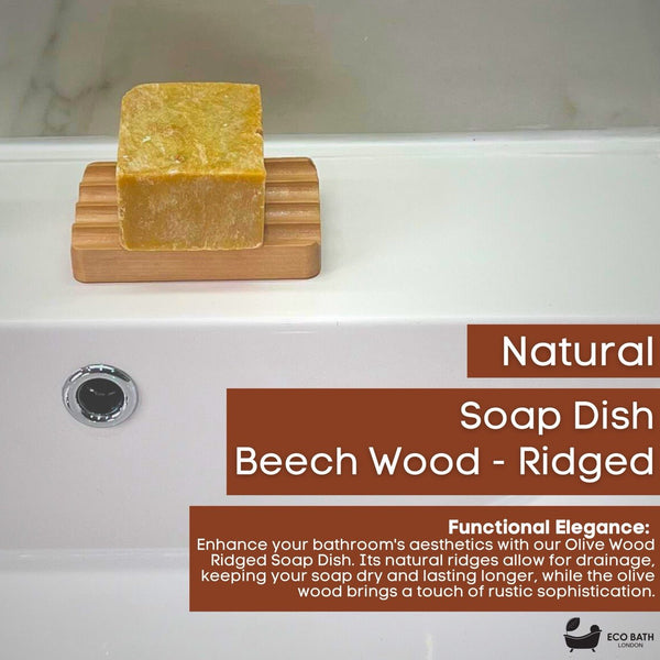 Eco Bath London Eco Bath London Beech Wood Ridged Soap Dish