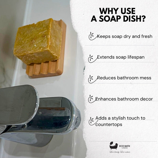 Eco Bath London Eco Bath London Beech Wood Ridged Soap Dish