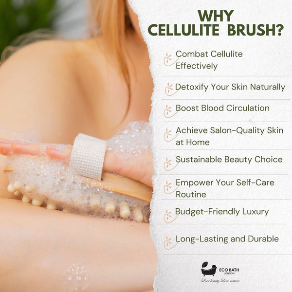 Eco Bath London Eco Bath London Cellulite Hand Brush - Effective Cellulite Remover And Massager For Smooth Toned Skin