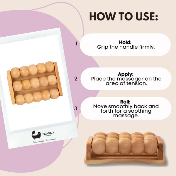 Eco Bath London Eco Bath London Foot Roller - Wooden Foot Roller Massager For Pain Relief And Improved Circulation