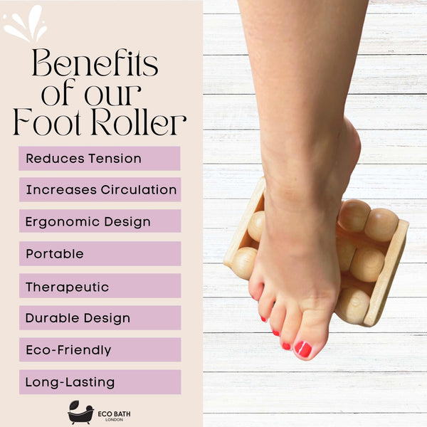 Eco Bath London Eco Bath London Foot Roller - Wooden Foot Roller Massager For Pain Relief And Improved Circulation