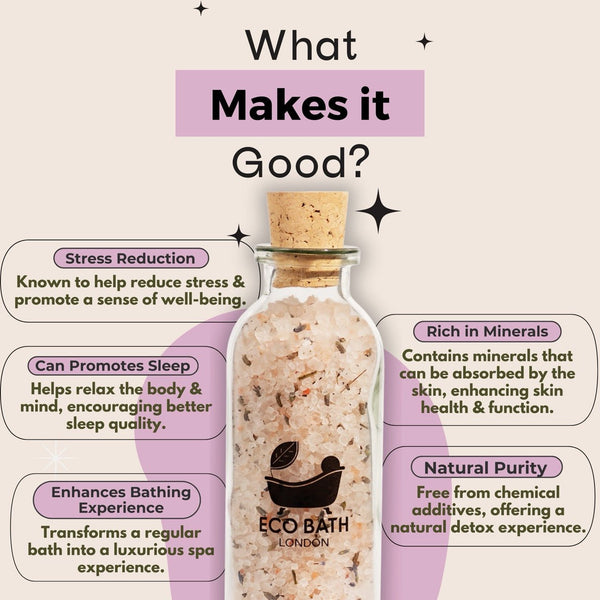 Eco Bath London Eco Bath London Lemongrass Himalayan Bath Salt 300g - Premium Himalayan Salt Infused With Lemongrass & Calendula