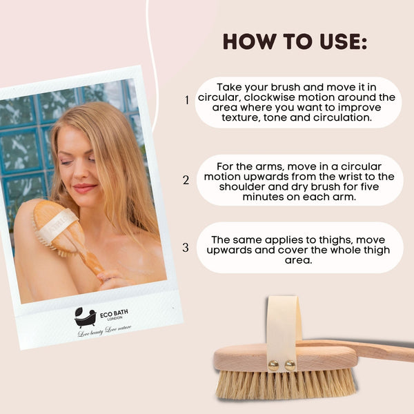 Eco Bath London Eco Bath London Natural Hard Sisal Body Brush With Detachable Handle