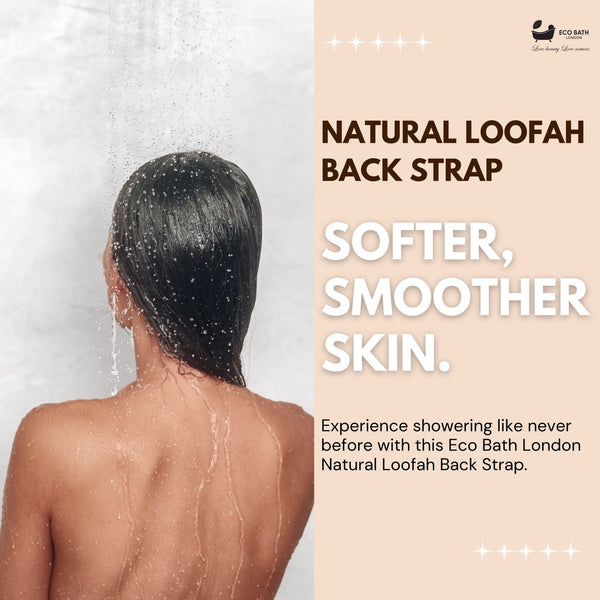 Eco Bath London Eco Bath London Natural Loofah Strap - Premium Back Scrubber For Deep Exfoliation