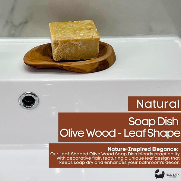 Eco Bath London Eco Bath London Olive Wood Leaf Soap Dish