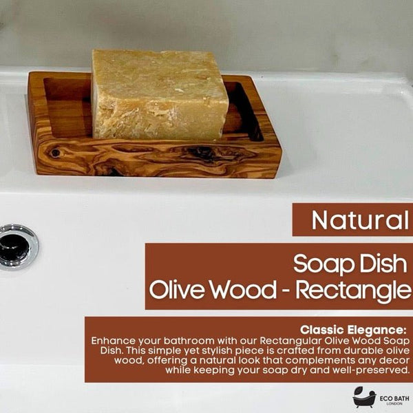 Eco Bath London Eco Bath London Olive Wood Rectangle Soap Dish