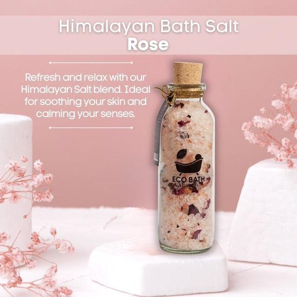 Eco Bath London Eco Bath London Rose Himalayan Bath Salt 300g - Luxurious Rose Bath Salt Infused With Rose Petals