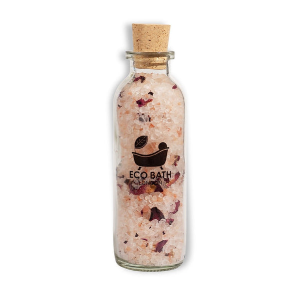 eco bath london Eco Bath London Rose Himalayan Bath Salt 300g - Luxurious Rose Bath Salt Infused with Rose Petals