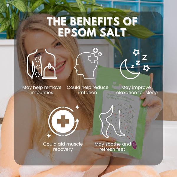 Eco Bath London Eco Bath London Uplifting And Refreshing Epsom Salt Bath Soak Pouch | 500g & 1000g