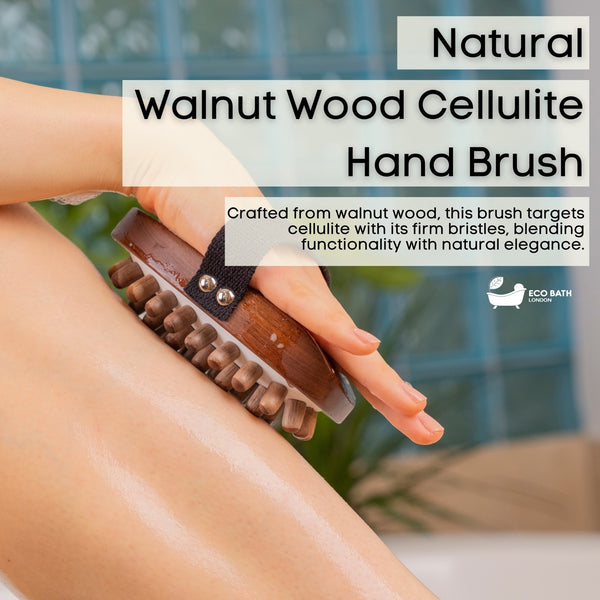 Eco Bath London Eco Bath London Walnut Wood Cellulite Hand Brush - Luxurious Cellulite Treatment Brush