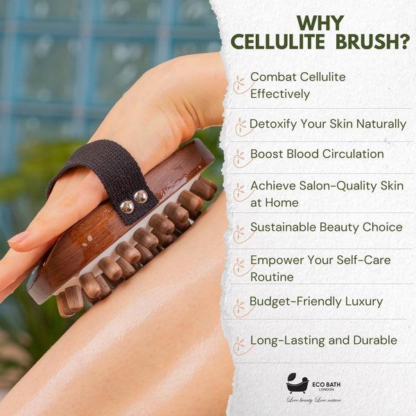 Eco Bath London Eco Bath London Walnut Wood Cellulite Hand Brush - Luxurious Cellulite Treatment Brush