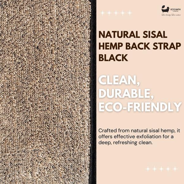 Eco Bath London Eco Bath Natural Sisal Hemp Back Strap Black