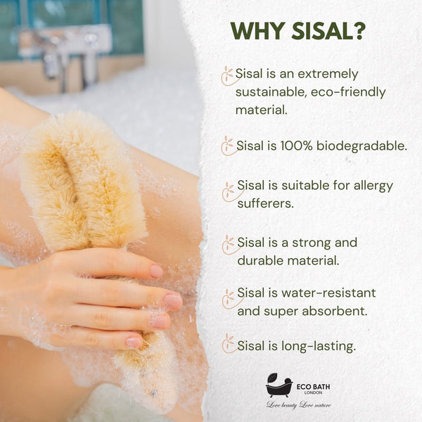 Eco Bath London Eco Bath Natural Sisal Round Brush Japanese Style