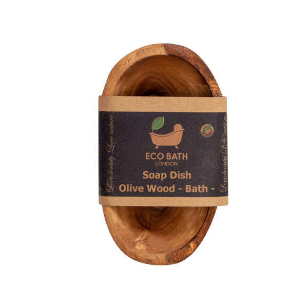 Eco Bath London Eco Bath Soap Dish - Olive Wood Bath Shape