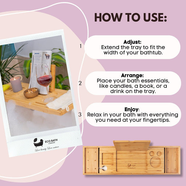 Eco Bath London Luxury Eco-Friendly Bamboo Bath Tray