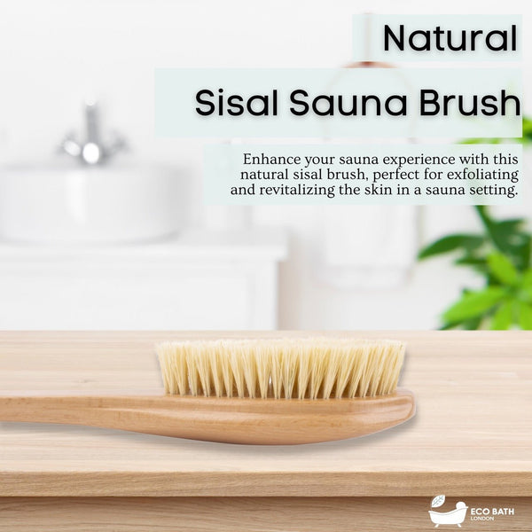 Eco Bath London Natural Sisal Or Bristle Body Brush For Dry Brushing And Showers