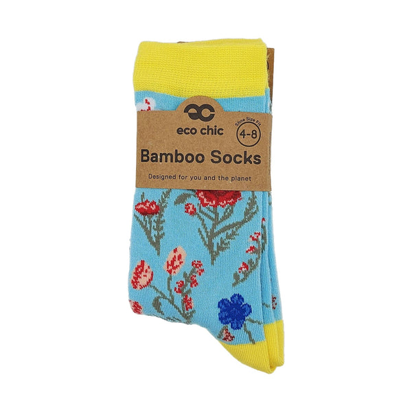 Eco Chic Eco Chic Eco-Friendly Bamboo Socks Floral