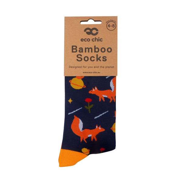 Eco Chic Eco Chic Eco-Friendly Bamboo Socks Foxes