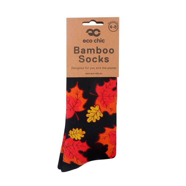 Eco Chic Eco Chic Eco-Friendly Bamboo Socks Leaves