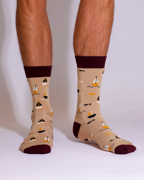 Eco Chic Eco Chic Eco-Friendly Bamboo Socks Yachts