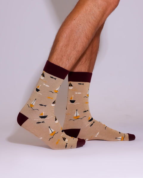 Eco Chic Eco Chic Eco-Friendly Bamboo Socks Yachts