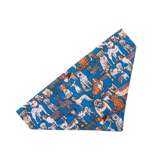 eco chic Eco Chic Recycled Dog Bandana - Dogs Blue
