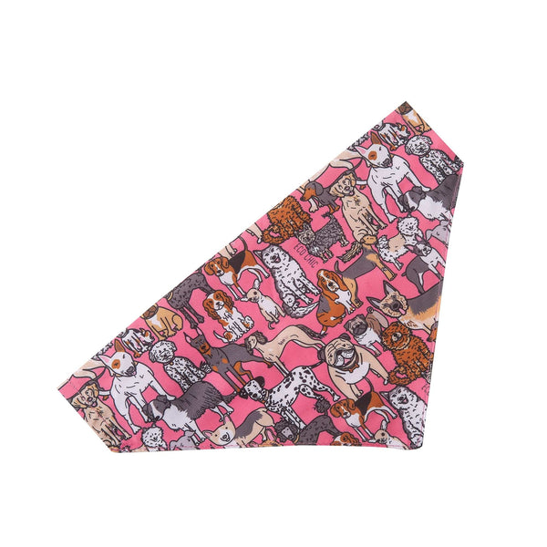eco chic Eco Chic Recycled Dog Bandana - Dogs Pink