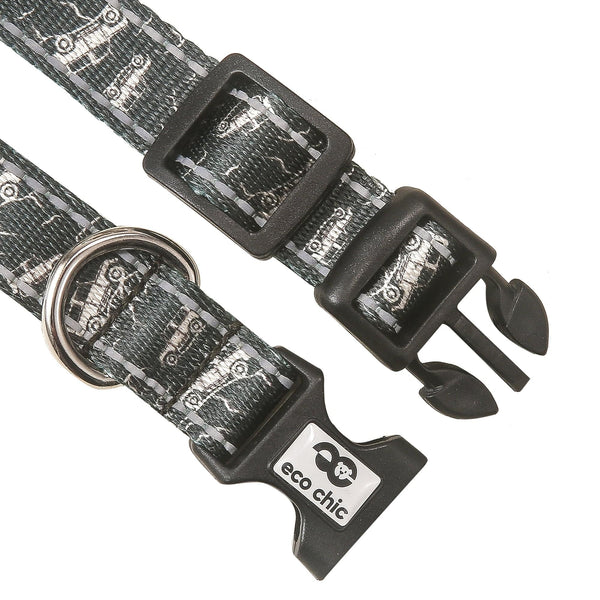 Eco Chic Eco Chic Recycled Dog Collar - 4x4 Black