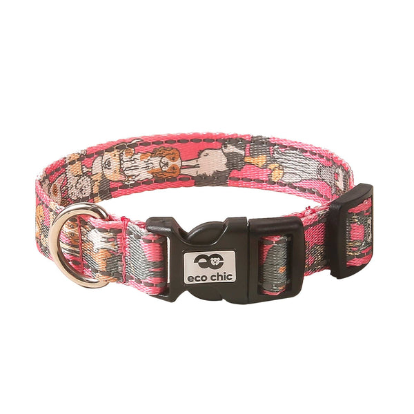 eco chic Eco Chic Recycled Dog Collar - Dogs Pink