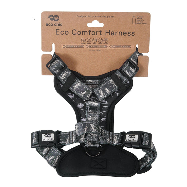 Eco Chic Eco Chic Recycled Dog Harness - 4x4 Black