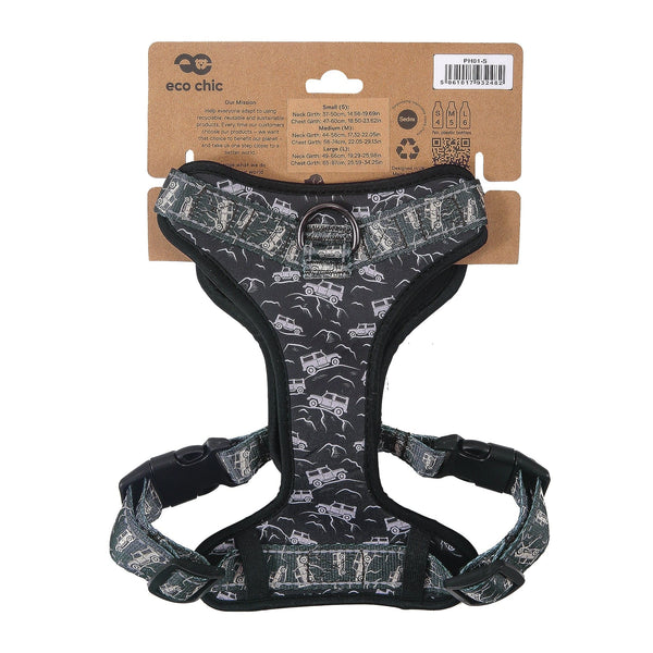Eco Chic Eco Chic Recycled Dog Harness - 4x4 Black