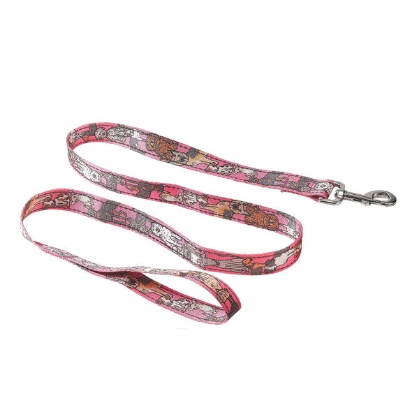 eco chic Eco Chic Recycled Dog Lead - Dogs Pink