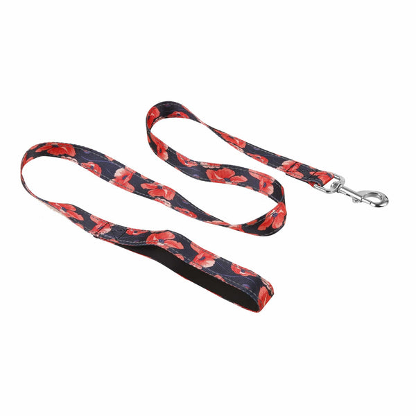 eco chic Eco Chic Recycled Dog Lead - Poppies Navy