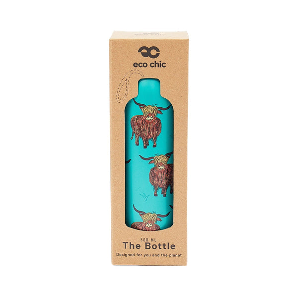 Eco Chic Eco Chic Thermal Bottle Highland Cow