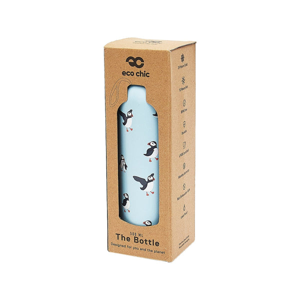 Eco Chic Eco Chic Thermal Bottle Multi Puffin