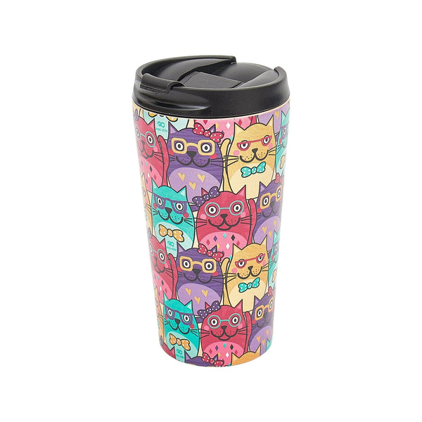 eco chic Eco Chic Thermal Coffee Cup Glasses Cats