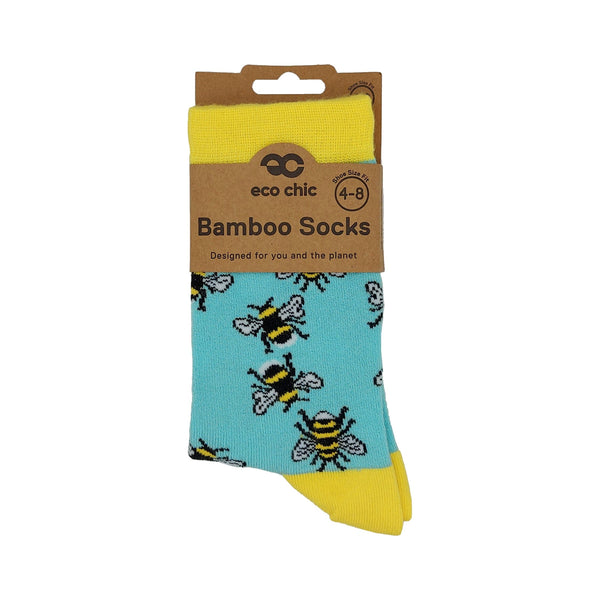 Eco Chic Eco Chic Eco-Friendly Bamboo Socks Bumble Bees