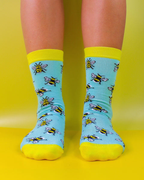 Eco Chic Eco Chic Eco-Friendly Bamboo Socks Bumble Bees