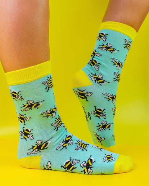 Eco Chic Eco Chic Eco-Friendly Bamboo Socks Bumble Bees