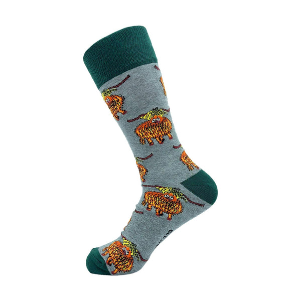 Eco Chic Eco Chic Eco-Friendly Bamboo Socks Highland Cow